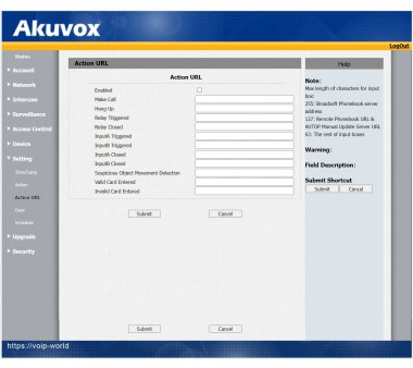 Akuvox E12W SIP Video Gegensprechanlage und RFID + WLAN, Aufputzmontage