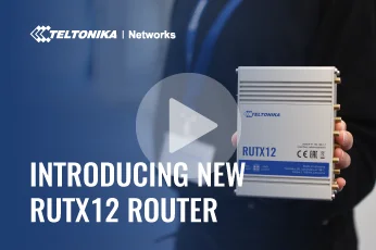 Teltonika RUTX12 with Dual LTE for Load Balancing has two independent 4G LTE CAT6 mobile modems working with 2 SIM cards to provide redundancy and maximize connection availability with advanced network security features