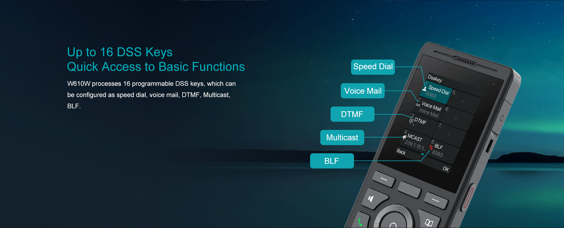 LINKVIL W610W is a portable, elegant Wi-Fi phone designed for mobile communication applications. With built-in dual-band 2.4GHz & 5GHz Wi-Fi