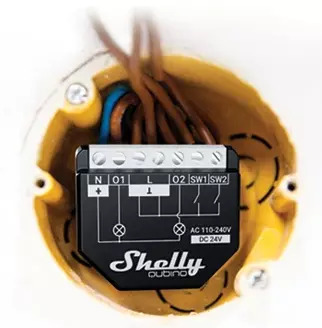 Shelly Plus i4 Szenenaktivierer ideal für 4-fach-Taster für bis 12 Szenen (WLAN & Bluetooth)