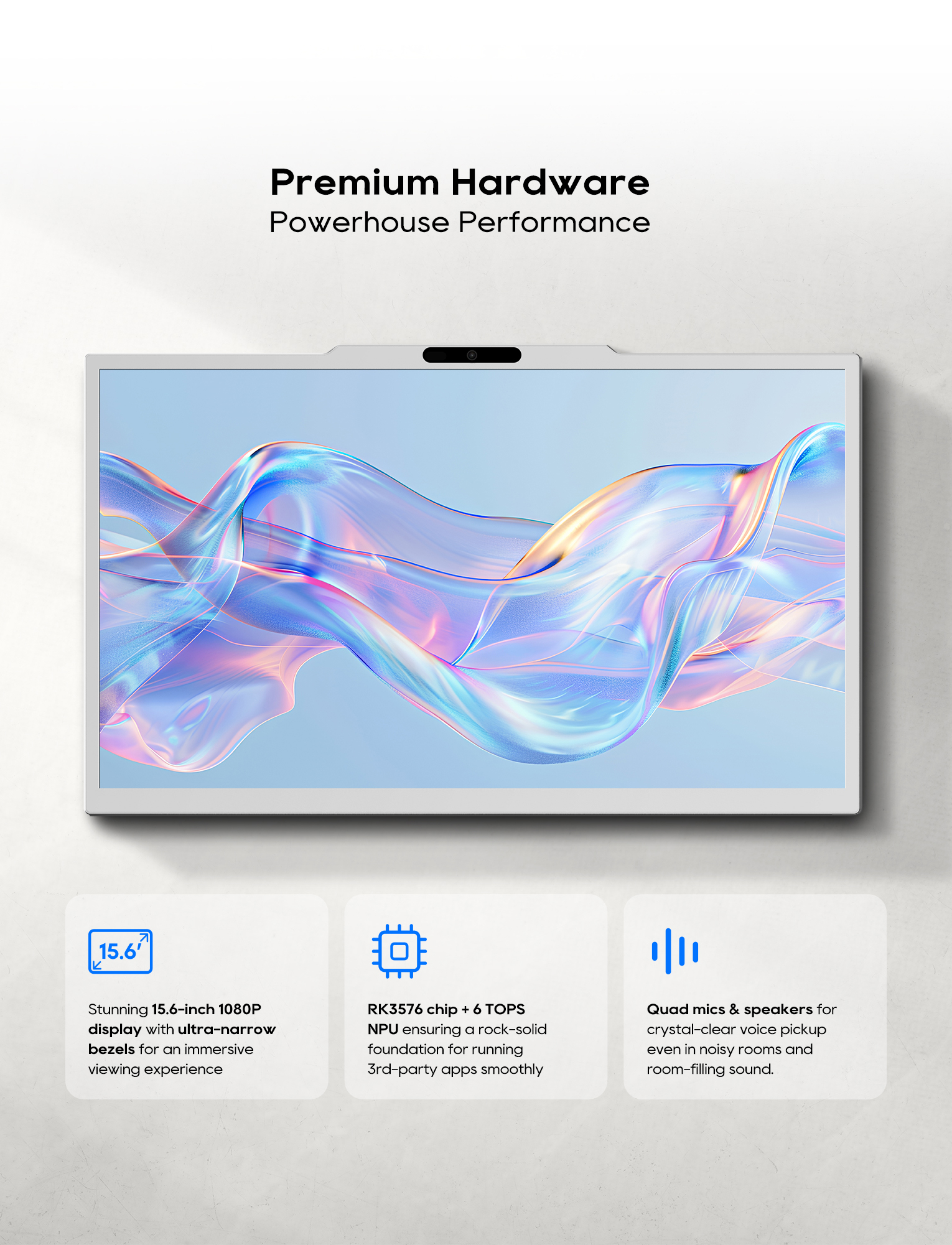 Akuvox X937 Indoor Touch Surveillance + Intercom AI Monitor (Android 14, WiFi 6)